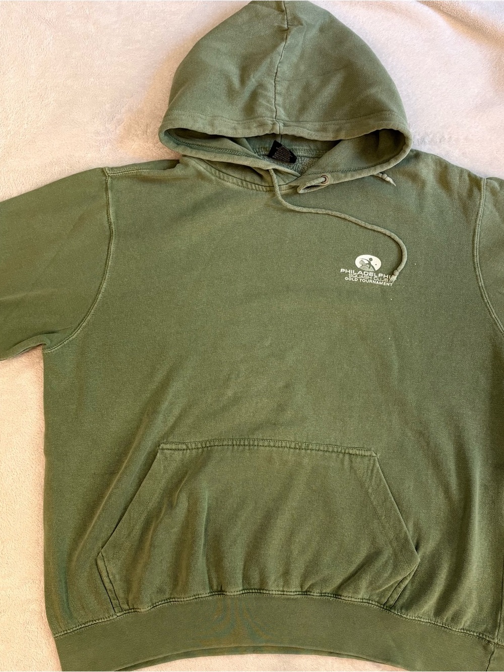 MV Sport Faded Green Philadelphia Squash Tournament Hooded Pullover Sweatshirt